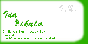 ida mikula business card